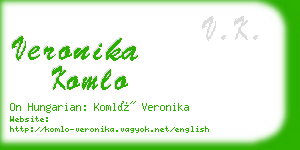 veronika komlo business card